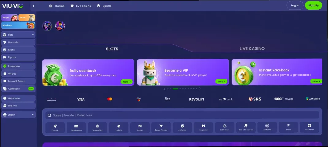 Viu viu casino welkomstbonus tot €1.500 + 270 gratis spins